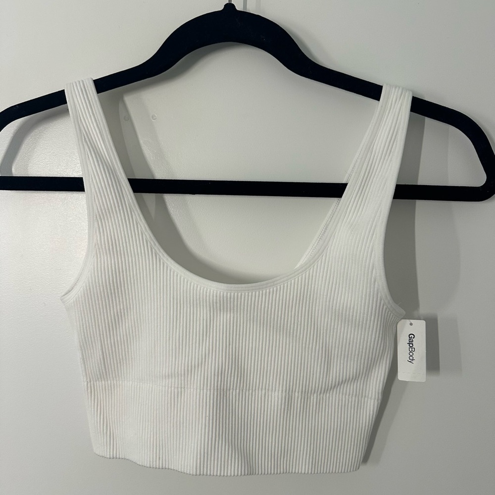 Gap White Ribbed Bralette